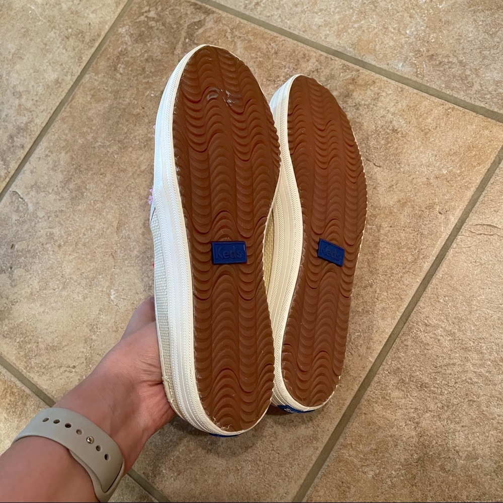 Kate Spade Keds Slide On Raffia Pom Pom - Picture 2 of 3
